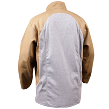 Revco ToolHandz Stretch-back FR Cotton Tan-Gray Welding Jacket